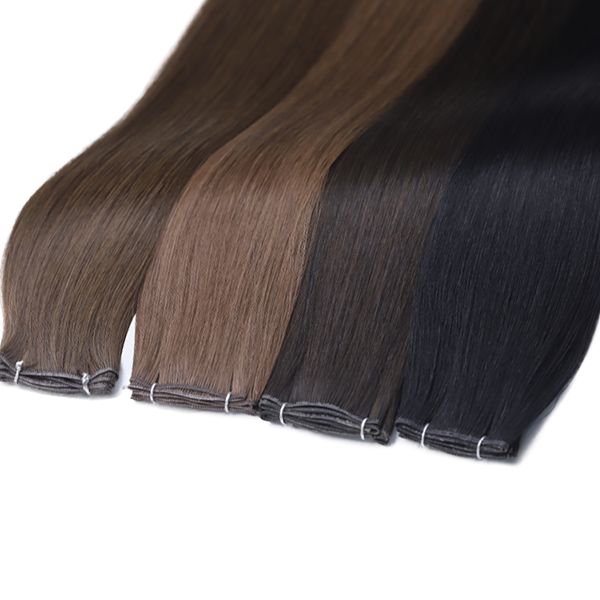 Ready to Ship Double Drawn Russian Hair Genius Weft Human Hair Extensions