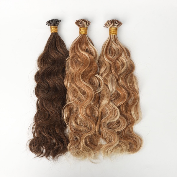 European Beauty Soft Double Drawn Full Cuticle Thick Curly I tip Hair Extensions