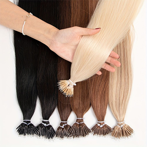 100 Strands Nano Rings Human Hair Extensions Pre Bonded Remy European Straight Hair