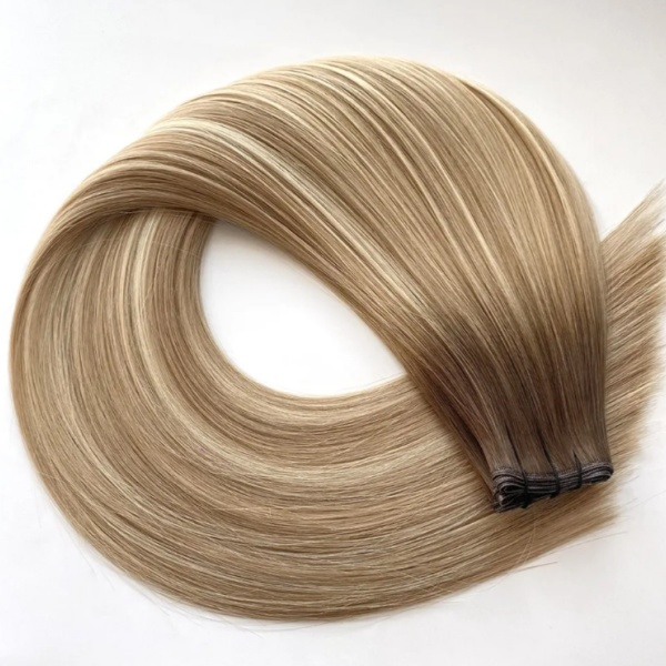 New Trend Invisible 100% Human Hair Extension Thick Ends New Hand Tied Genius Weft