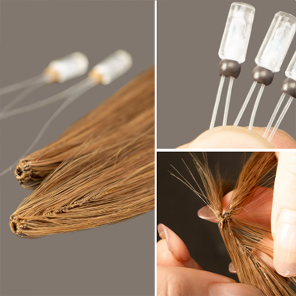 Wholesale H6 Feather Hair Extensions Double Drawn Invisible Hair Extension