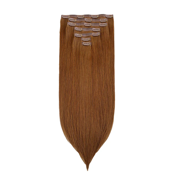 Custom Dark Brown Color Natural Beauty Soft Invisible Seamless Clip Ins