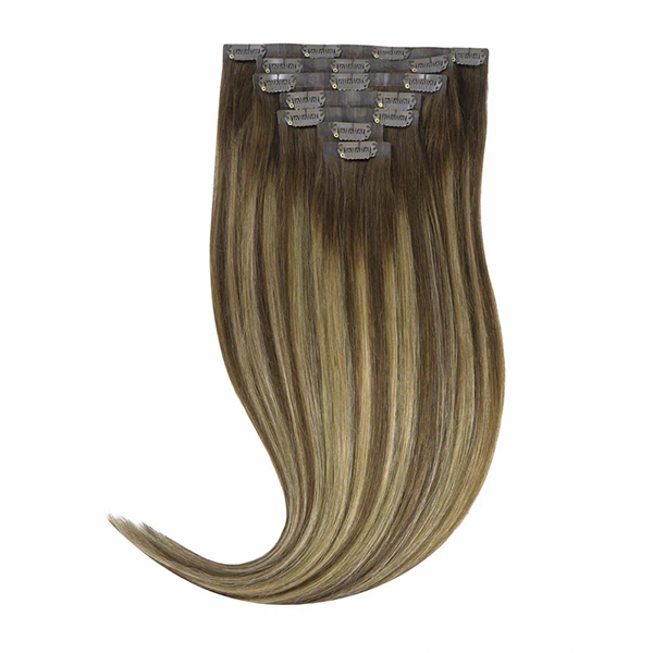 Russian High Quality Super Slim Invisible Seamless Clip in Hair Extensions