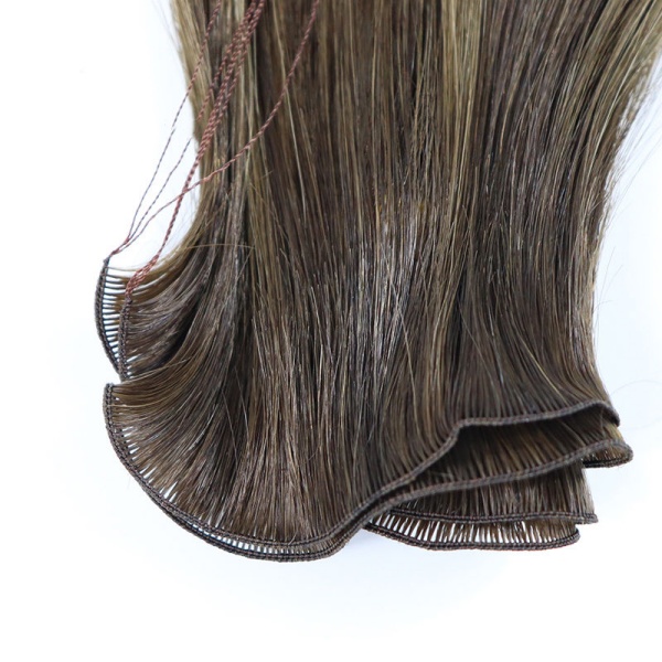 Wholesale Double Drawn Natural Virgin Remy Hand Tied Weft Human Hair Extension