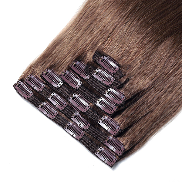 Invisible Clip in Hair Extensions Natural Black Virgin Human Hair