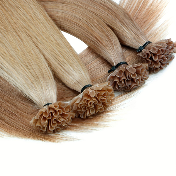 U Tip Keratin Hair Extensions Human Hair Cuticle Aligned Thick Ends Wholesale