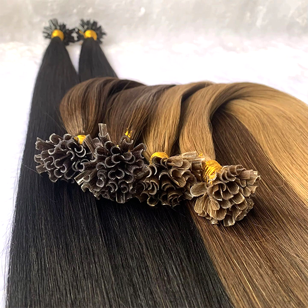 100% Virgin Remy Russian U Nail Tip Human Hair Extensions