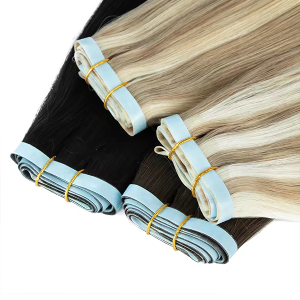 Long Natural Virgin Remy Tape Weft Hair Extensions