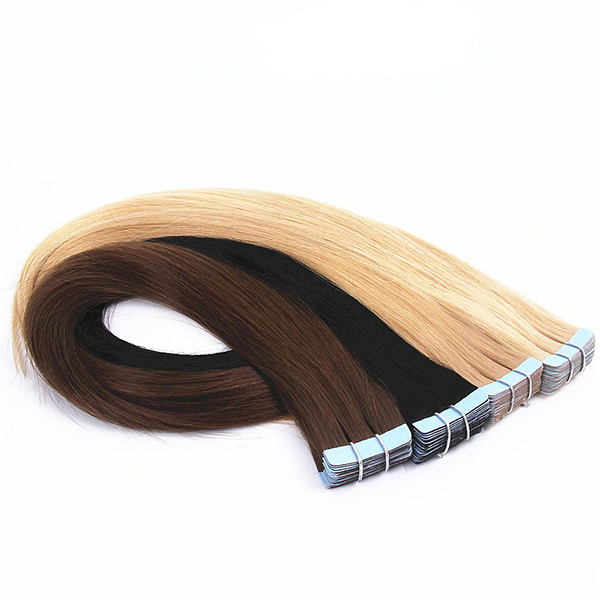 Blonde Hair Extensions 22 Inch Tape In Hair Extensions On Black Hair