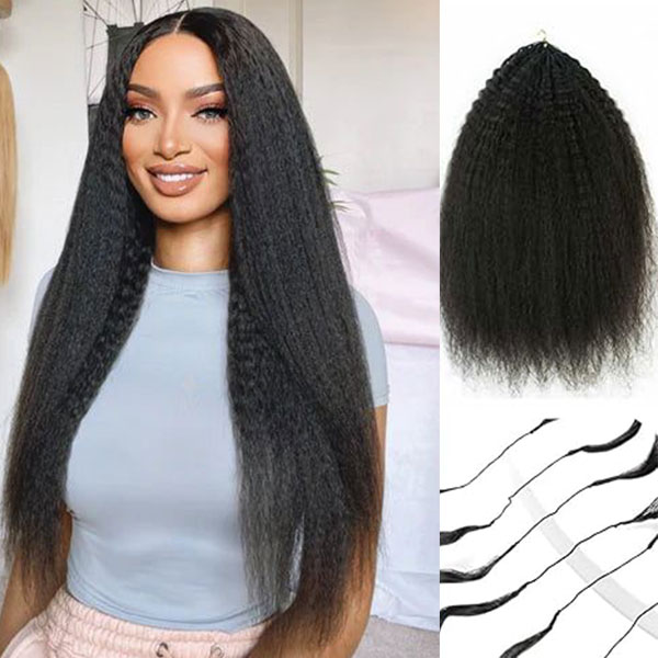 Wholesale Pre Looped Human Hair Kinky Straight Hair